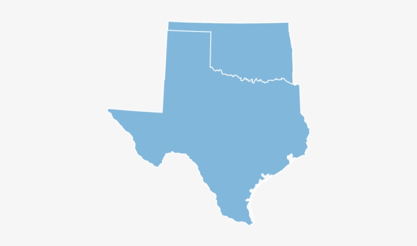 Oklahoma And Texas - Texas Map Black And White, transparent png #662304