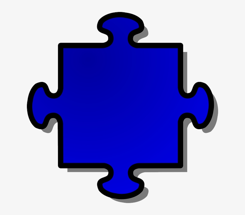 Blue, Shapes, Shape, Jigsaw, Puzzle, Piece - Puzzle Pieces Clip Art, transparent png #662351