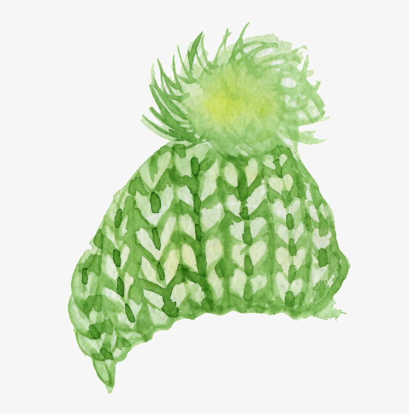Hand-painted Knitted Hat Png Transparent Material - Portable Network Graphics, transparent png #662352
