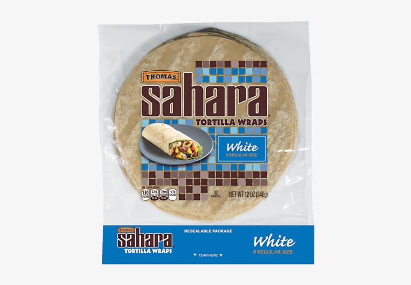 Thomas Sahara White Tortilla Wraps Product - White Wrap Tortilla, transparent png #662373