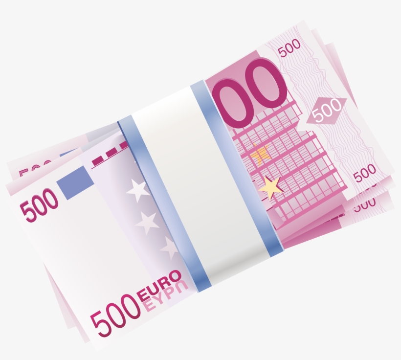 500 Euro Wads Transparent Png Clip Art Image - 500 Euro Png, transparent png #662658