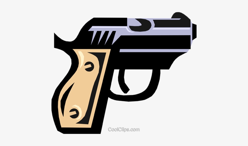 Hand Gun Royalty Free Vector Clip Art Illustration - Trigger, transparent png #664013