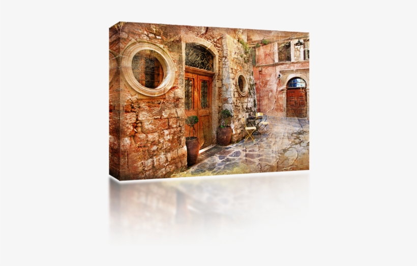 Vintage Greek Doorstep - Poster: Maugli-l's Old Pictorial Greek Streets - Vintage, transparent png #664151