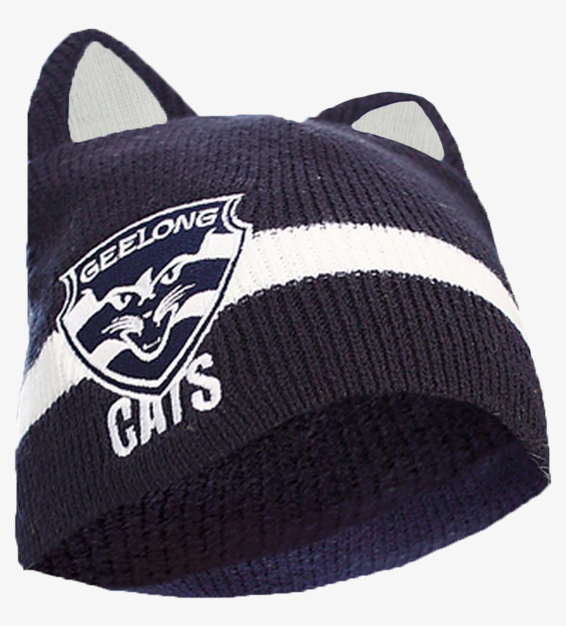 Geelong Cats Ear Beanie - Geelong Cats Baby Clothes, transparent png #664343