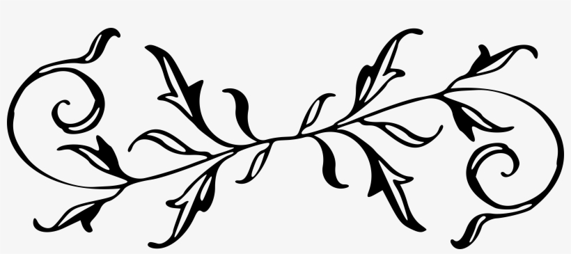 Decorative Divider 166 Icons Png - Black Flower Dividers Png - Free