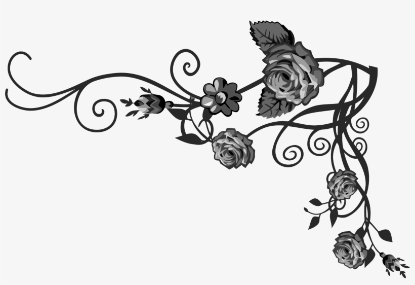 Vine Clipart Black Rose, transparent png #664400