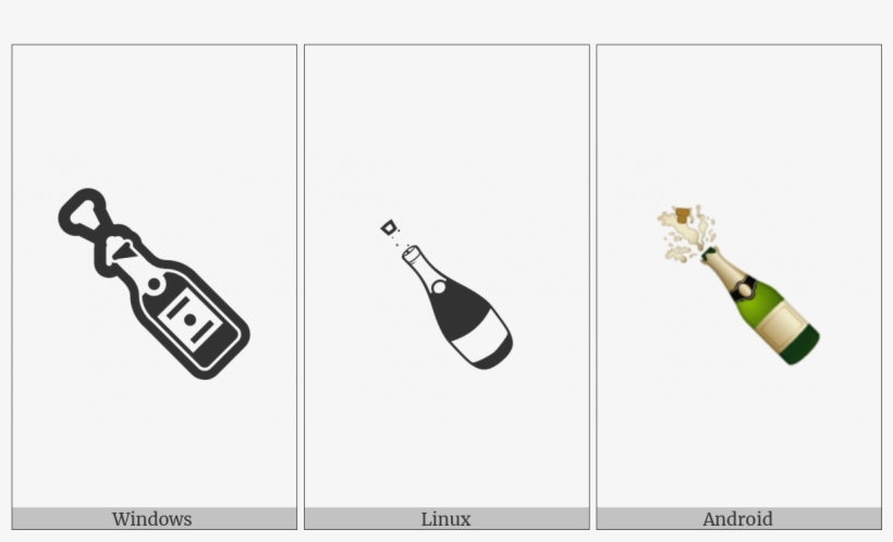 Bottle With Popping Cork On Various Operating Systems - Glass Bottle, transparent png #664649