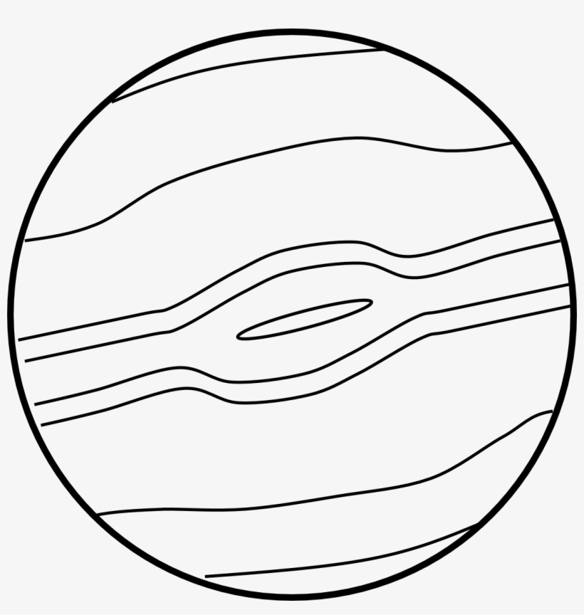 Space Clipart Planet Jupiter - Planets On Clipart Black And White, transparent png #664951