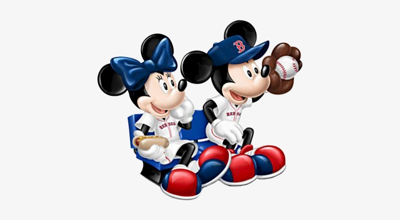 Mickey & Minnie Sports Clipart - Boston Red Sox Mickey Mouse, transparent png #665725