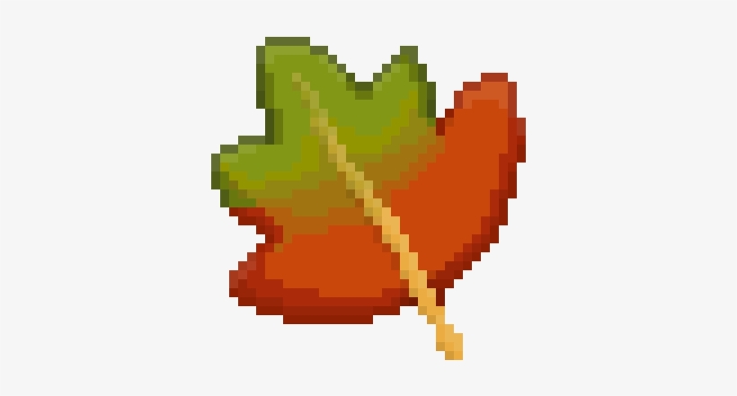 Autumn - Autumn Leaf Pixel Art, transparent png #666002