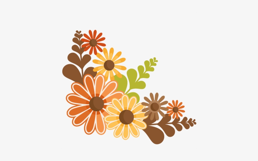 Png Fall Flowers Transparent Fall Flowers - Fall Flowers Clipart Free, transparent png #666389