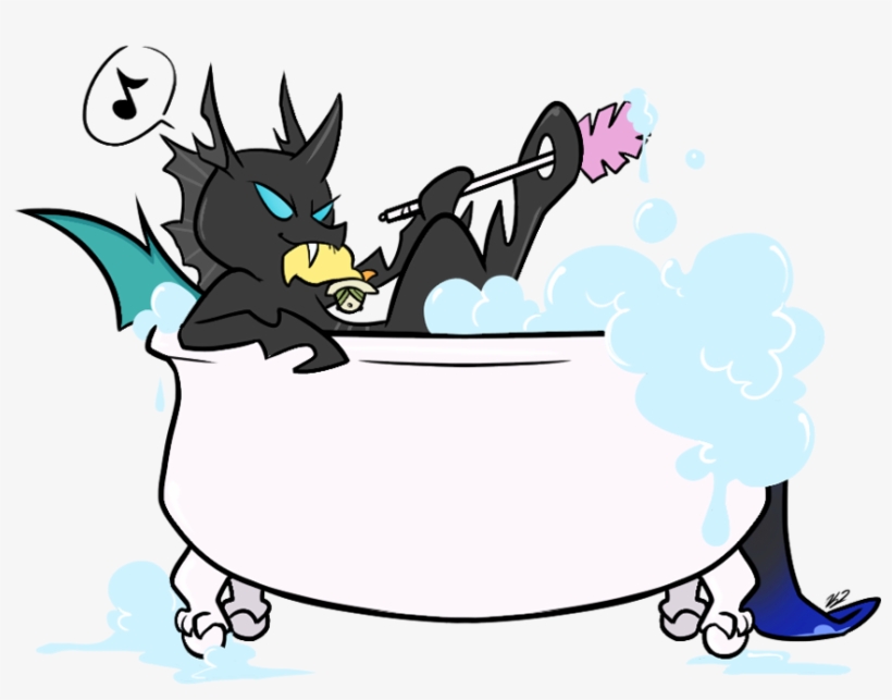 Egophiliac, Bath, Bathing, Bathtub, Bubble Bath, Changeling, - Cartoon, transparent png #666472