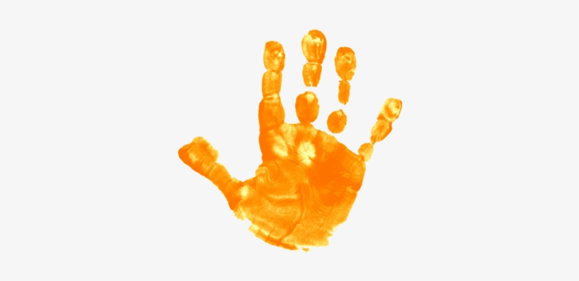 Paint Handprint Clipart Yellow, transparent png #666492