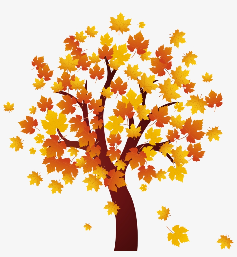 Landscape Vector Autumn - Fall Tree Clipart Png, transparent png #666643