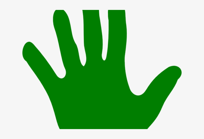 Handprint Clipart Green - .net, transparent png #666957