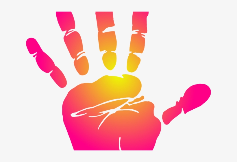 Handprint Clipart Pink - Clip Art Of Handprints, transparent png #667041