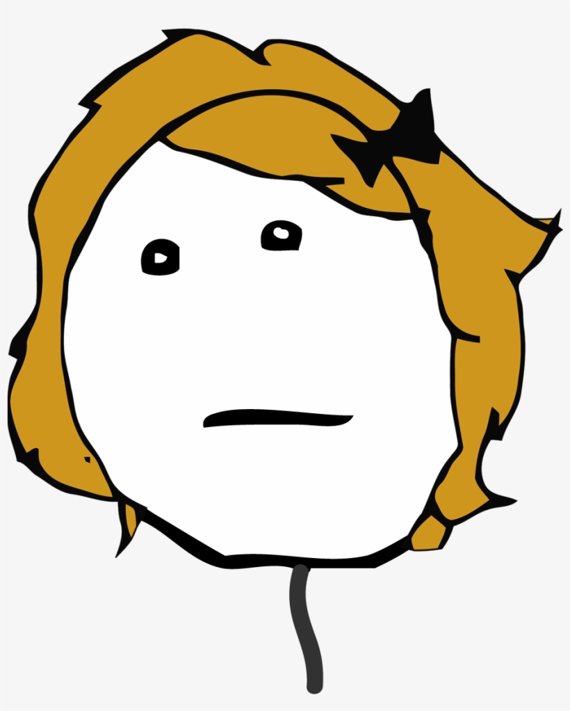 Meme Face Transparent - Rage Comics Girl Face, transparent png #667228