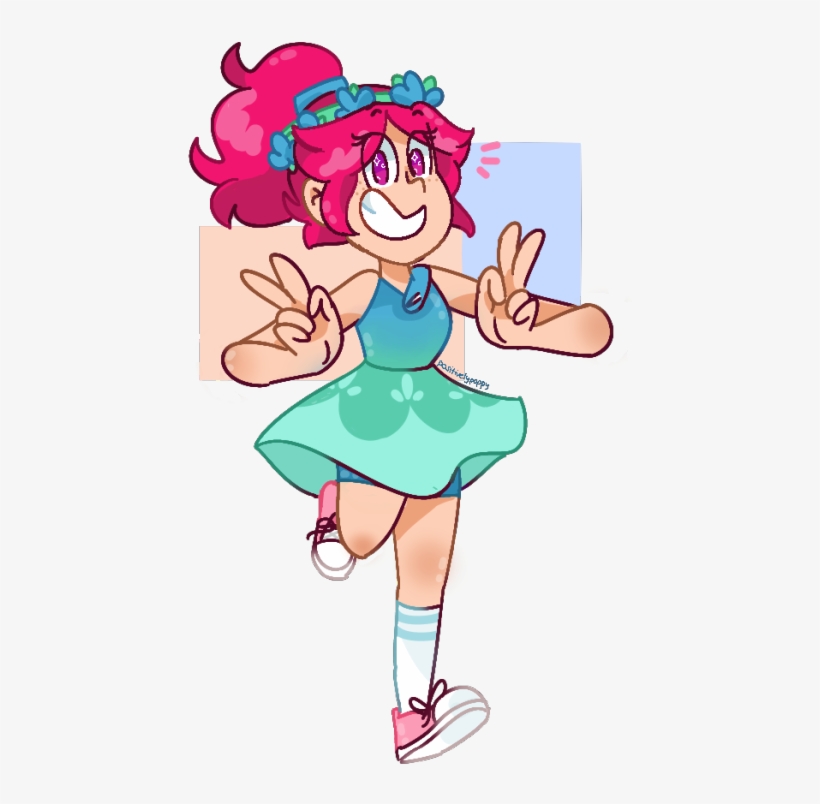 “my Take On A Human Poppy Design I've Been Constantly - Poppy From Trolls Human, transparent png #667306