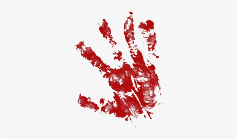 Bloody Handprint Png Download - Blood Splatter Hand Png, transparent png #667432