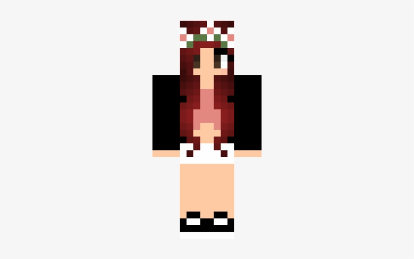 Kitkatcandy123 - Minecraft Girl Skins With Brown Short Hair, transparent png #667535