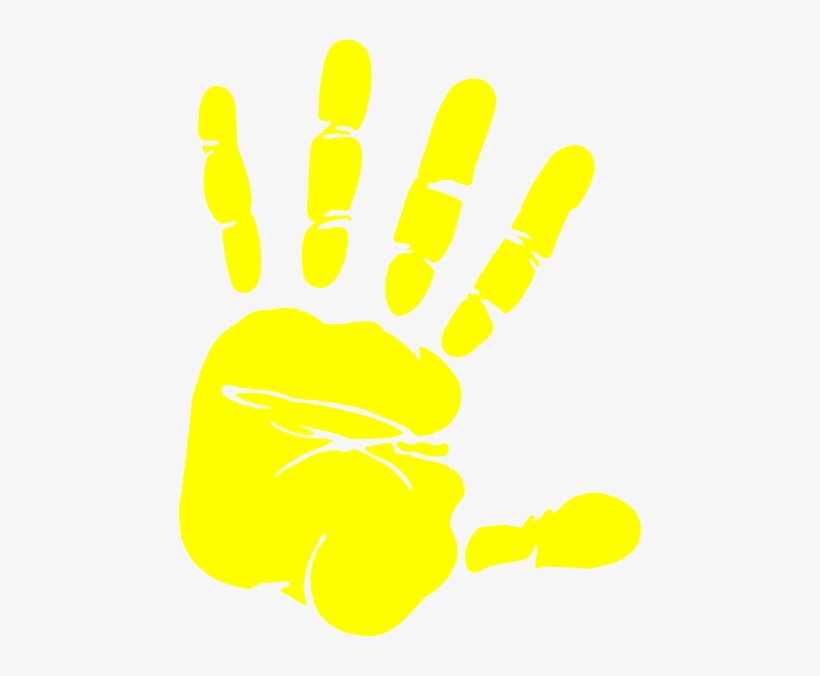 Handprint Clipart Yellow - High 5, transparent png #667558