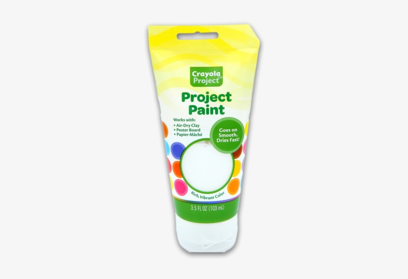 Crayola Project Paint, White, - Crayola Project Paint 3.5 Fl Oz Black, transparent png #667602