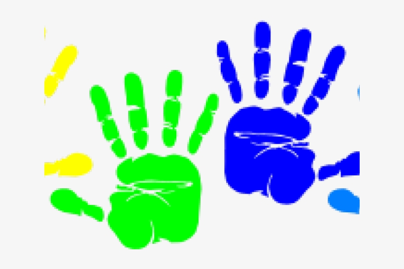 Handprint Clipart Transparent Background - Painted Handprints Clip Art, transparent png #667607