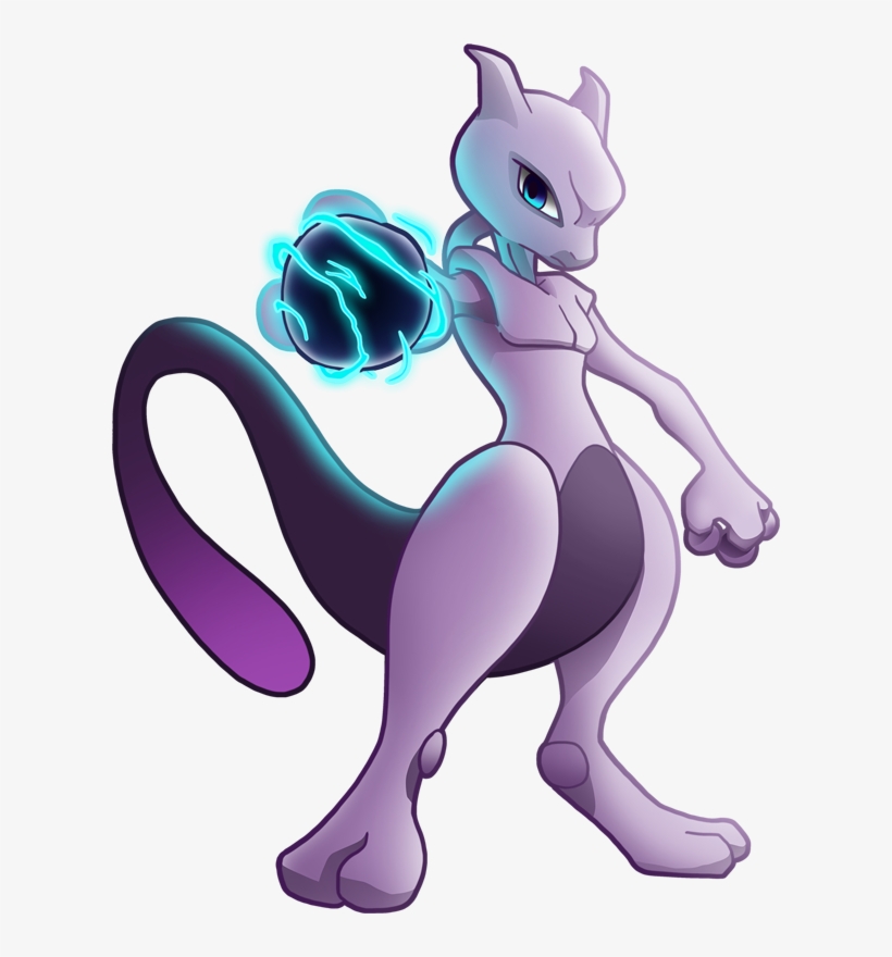 Shiny Mewtwo Pokédex - Mewtwo Pokemon Png, transparent png #667709