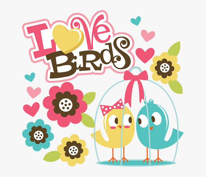 Love Birds Svg Scrapbook Collection Valentines Day - Happy Anniversary Two Love Birds, transparent png #667916