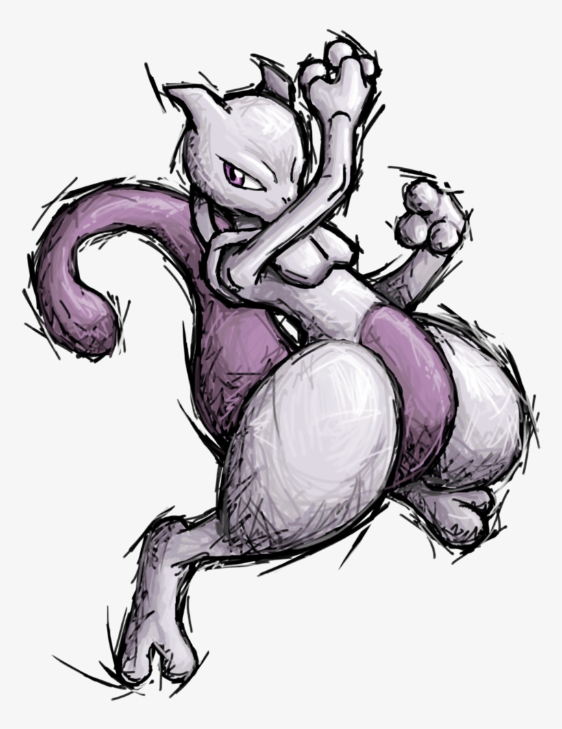 Mewtwo By Tails1000 On Deviantart - Mewtwo Smash Fan Art, transparent png #668355