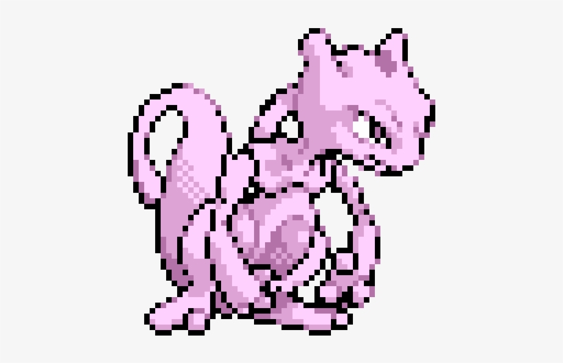 Transparent Sprite Mewtwo Vector Royalty Free - Pokemon Red Mewtwo Sprite, transparent png #668521