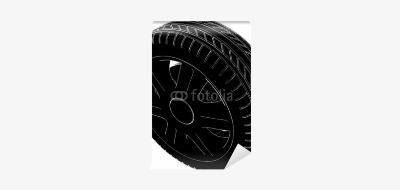 Car Wheel Tire Vector 02 Wall Mural - Tire Vector, transparent png #668800