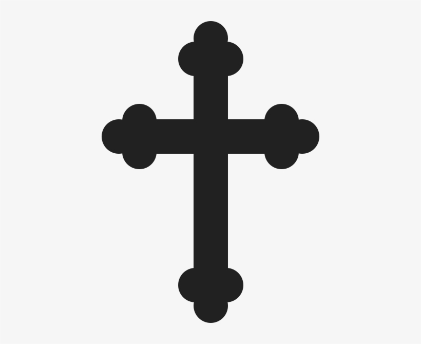 Budded Cross - Cross For First Communion Clip Art, transparent png #669438