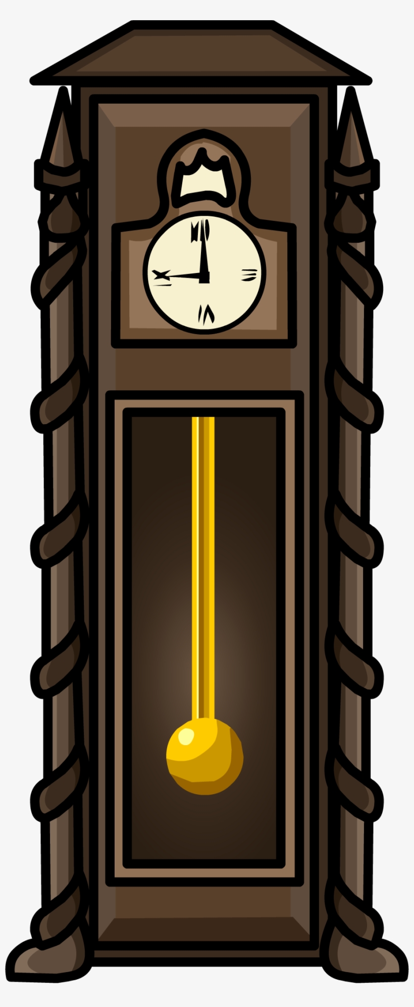 Antique Clock Furniture Icon - Club Penguin Clock, transparent png #669758