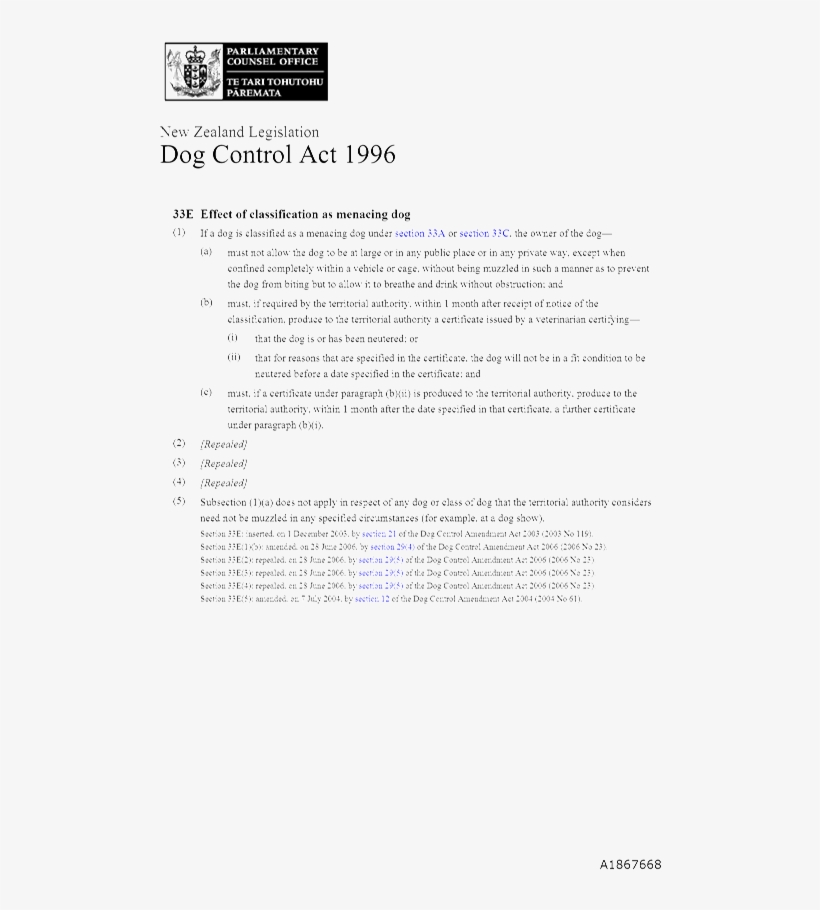 Objection To Classification Of A Dog As Menacing, transparent png #6600336