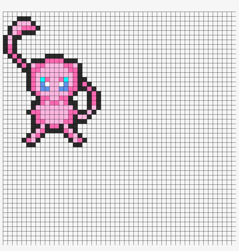 Mew Perler Bead Pattern / Bead Sprite, transparent png #6601511