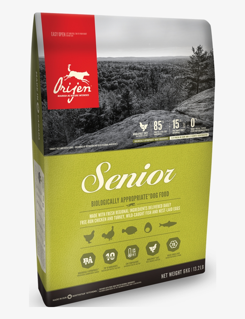 Orijen Biological Appropriate Senior Dry Dog Food, transparent png #6602181