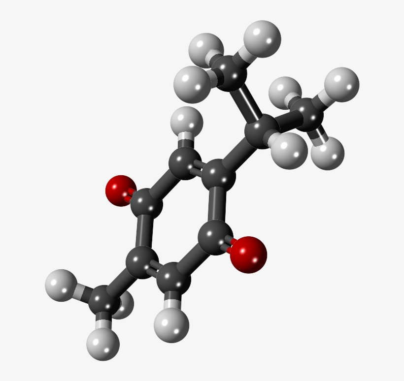 File - Thymoquinone - 3d - Ball And Stick Model, transparent png #6605782