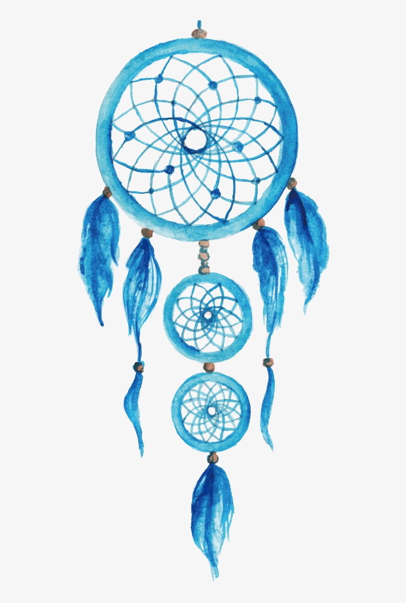 Watercolor Vector Hand Painted Illustration Dreamcatcher, transparent png #6607332