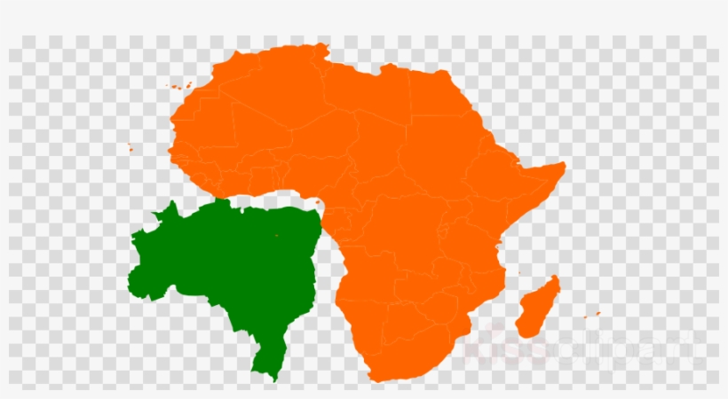 Brazil Africa Map Clipart Africa Afro-eurasia Map, transparent png #6610474