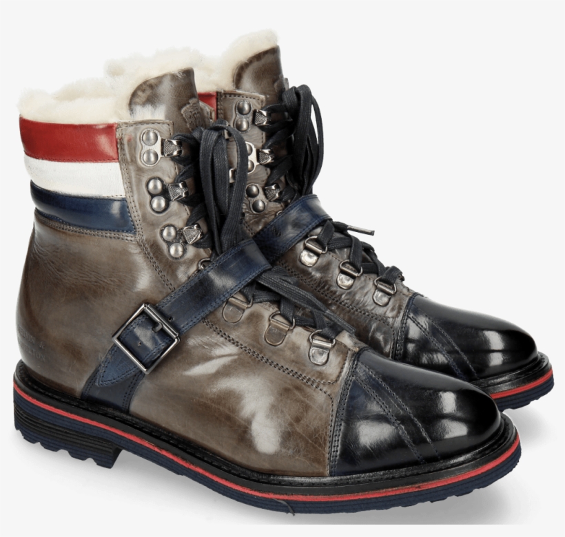 Ankle Boots Amelie 64 Navy Grigio Venice Ruby White, transparent png #6610744
