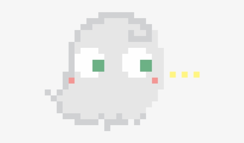 Kawaii Pixel Ghost Stickers Messages Sticker-11, transparent png #6612943