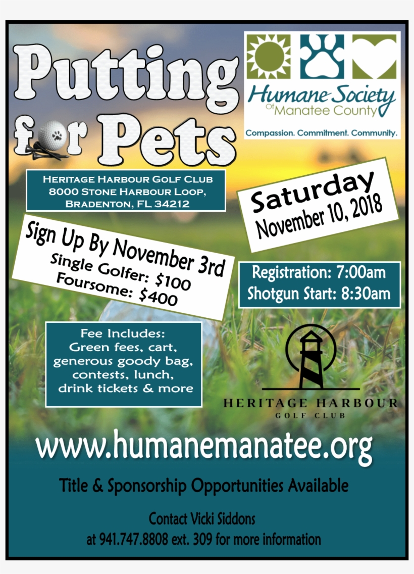 Unleash Your Golf Game And Support The Local Humane, transparent png #6616608