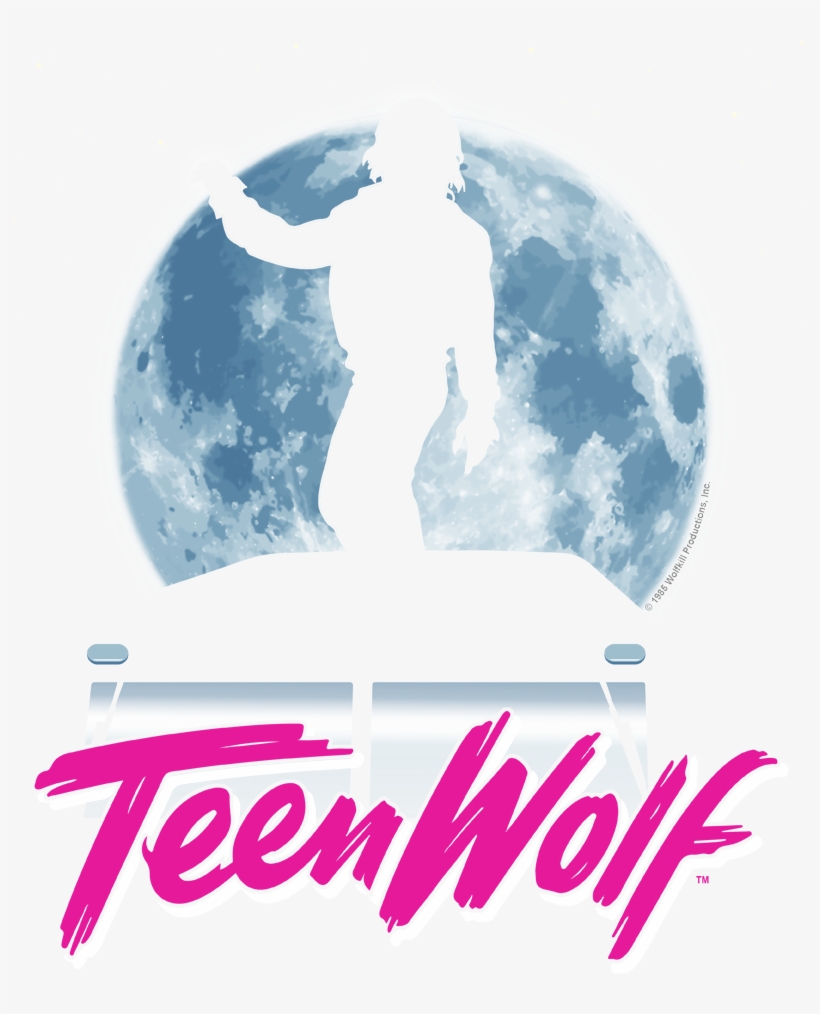 Teen Wolf Moonlight Surf Juniors Premium T-shirt, transparent png #6619577