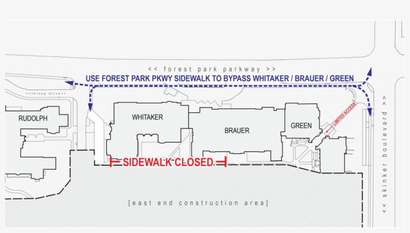 Interior Sidewalk Next To Brauer, Whitaker Halls To, transparent png #6620706