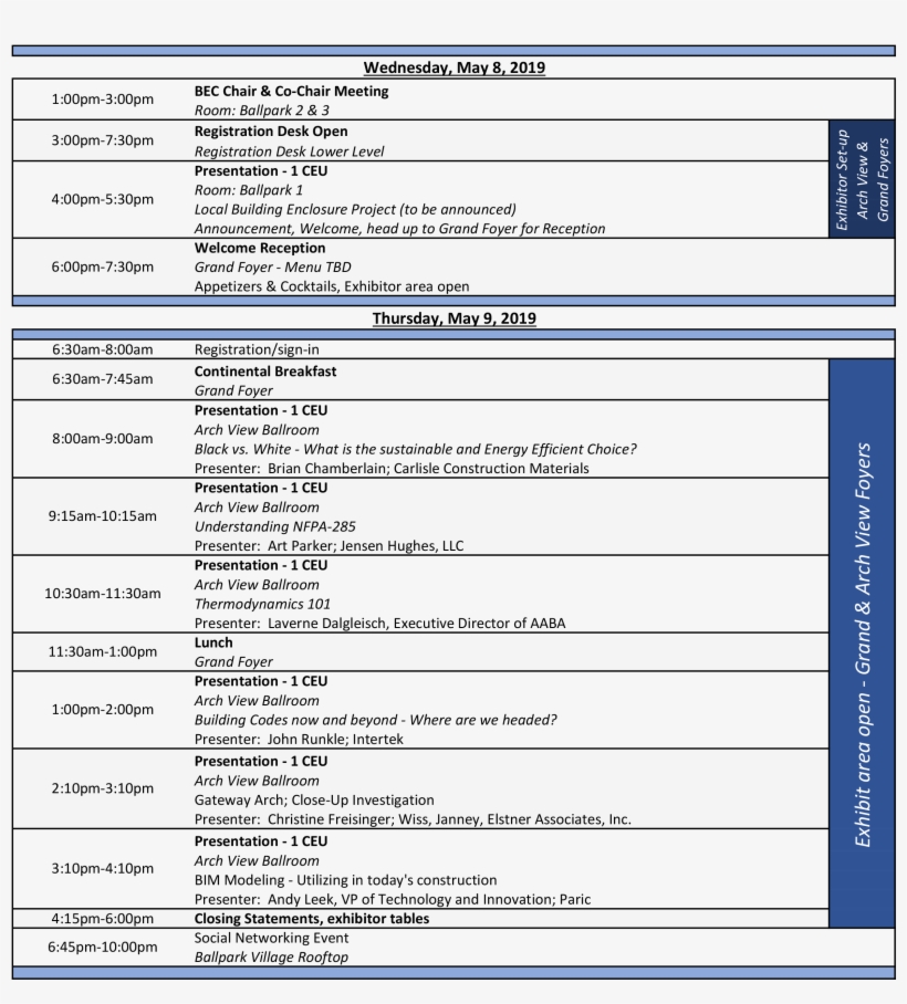 2019 Bec National Symposium Agenda, transparent png #6621466