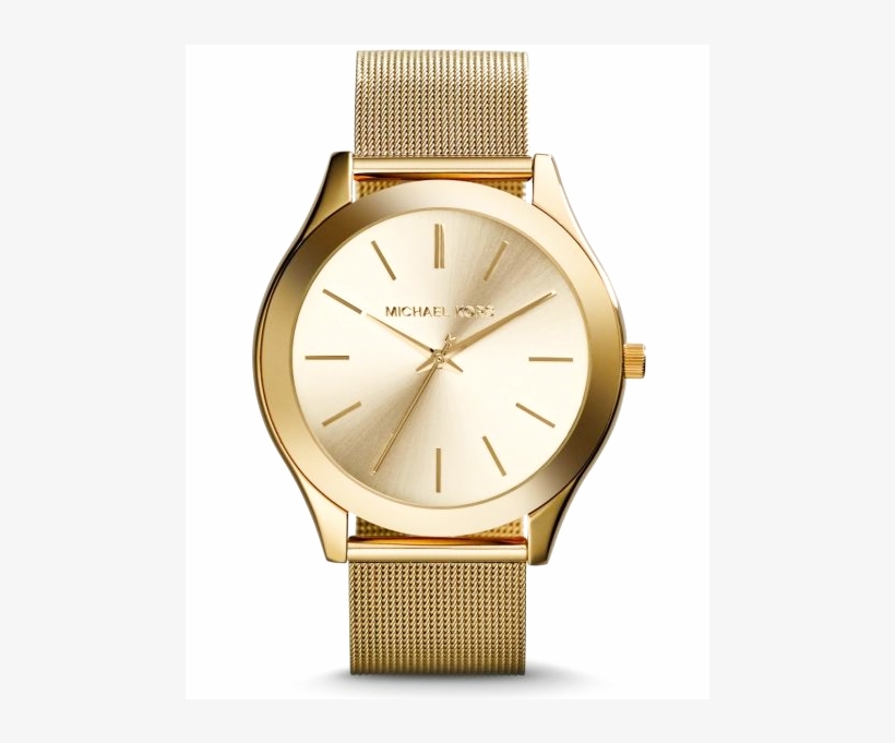 Michael Kors Mk3282 Gold Mesh Watch, transparent png #6623241