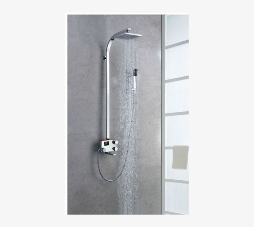 Rain Fall Chrome Plated Digital Brass Body Rain Shower, transparent png #6623289