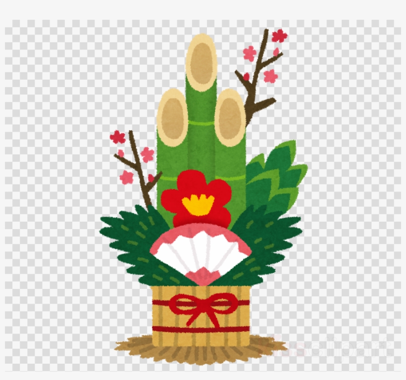 門松 イラスト Clipart Kadomatsu Japanese New Year Kagami, transparent png #6624222