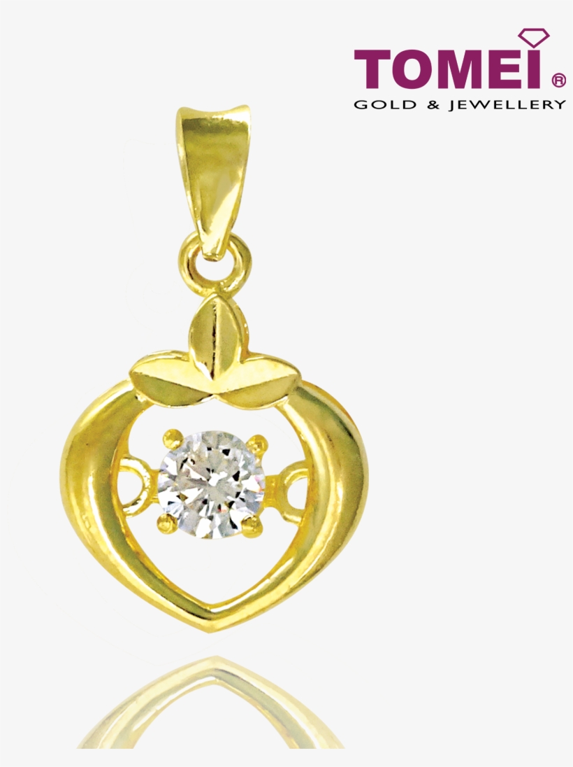 Tomei 916 Yellow Gold "whisper Of Love" Cubic Zirconia, transparent png #6624662